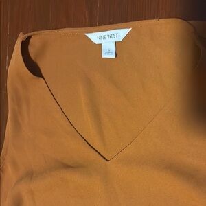 Nine West V-Neck Top in Mustard